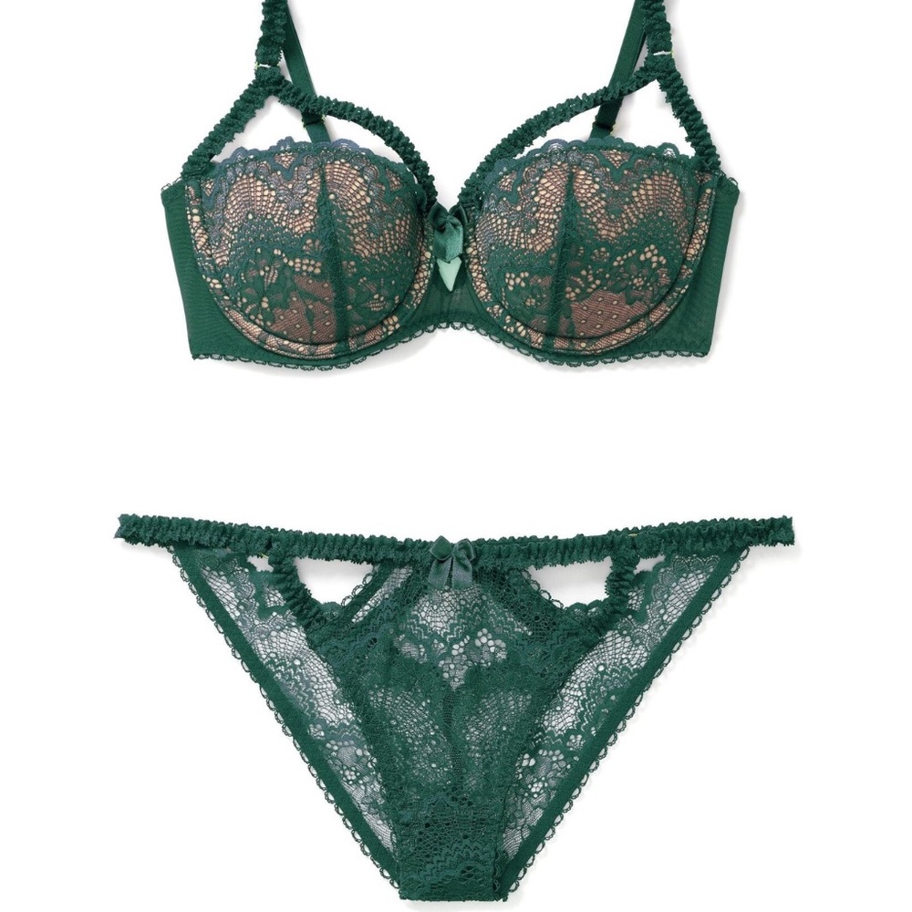 Nylon Stretchy Straps Thongs Panties Push Up Bra
